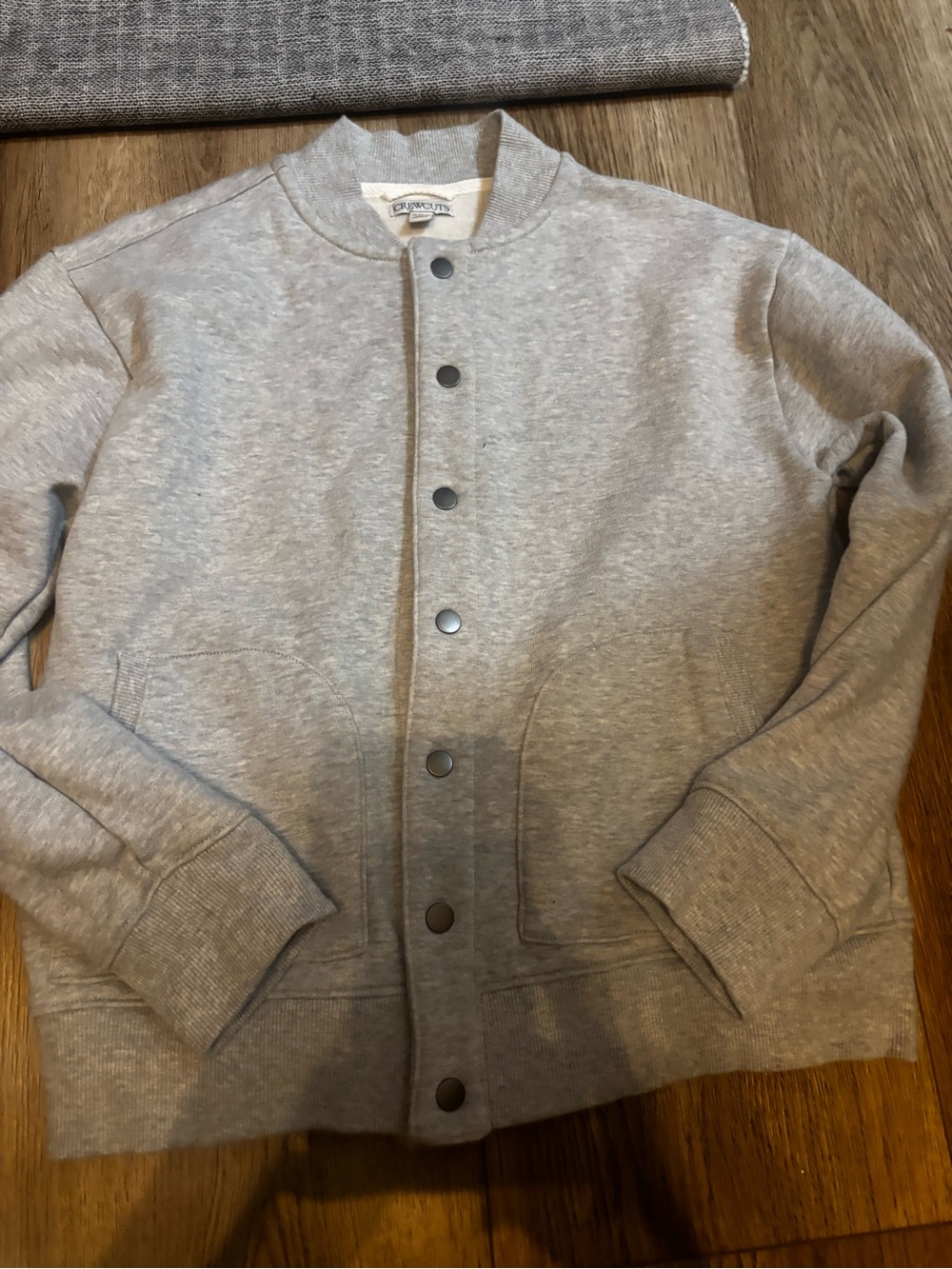 Crew cuts Kids Heather Gray Snap-Front Jacket size xl